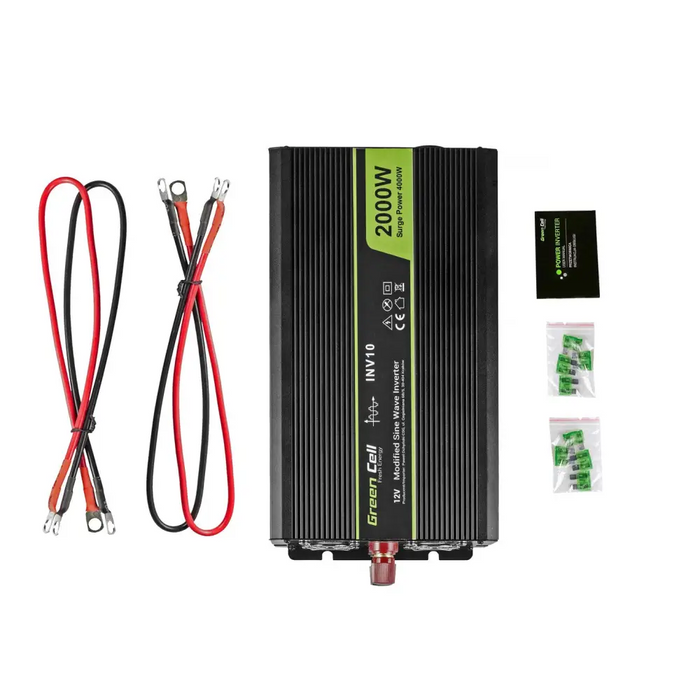 Green Cell INV10 power adapter/inverter Auto 2000 W Black - ConvertersZSA-PRZ<<<Car power supplyZSA<<<ActionPL