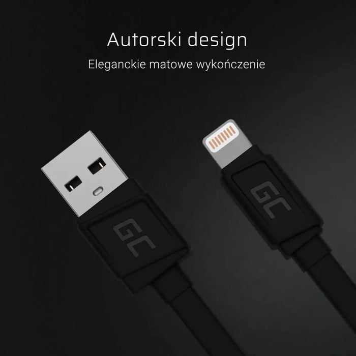 Green Cell KABGC02 lightning cable 0.25 m Black - USB cablesAKG-KAB<<<GSM accessoriesAKG<<<ActionPL