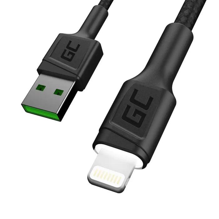 Green Cell KABGC12 lightning cable 2 m Black - USB cablesKBA-USB<<<Cables and adaptersKBA<<<ActionPL