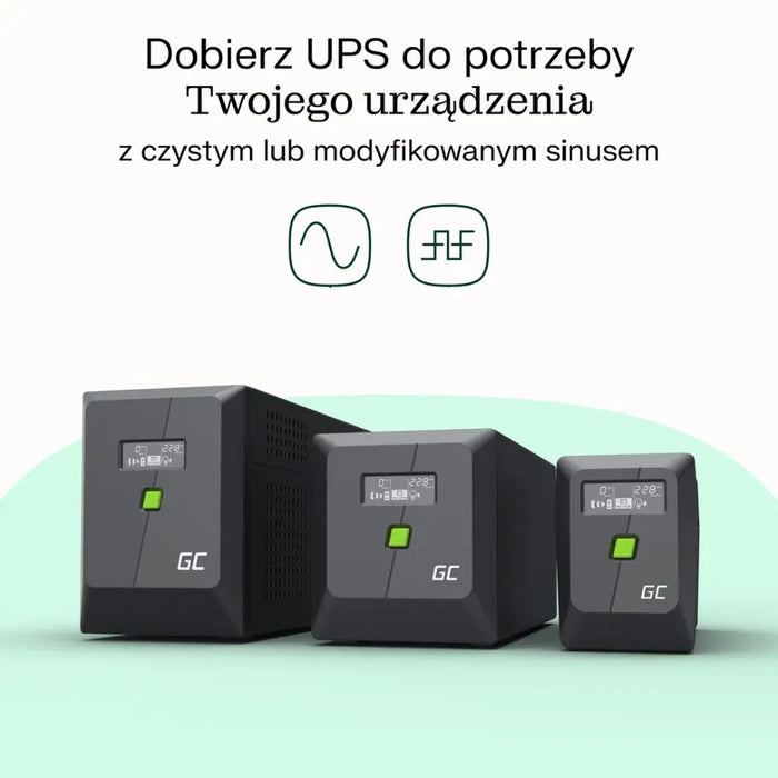 Green Cell uninterruptible power supply (UPS) Line-Interactive 0.75 kVA 480 W 4 AC outlet(s) - UPSZSI-UPS<<<Emergency