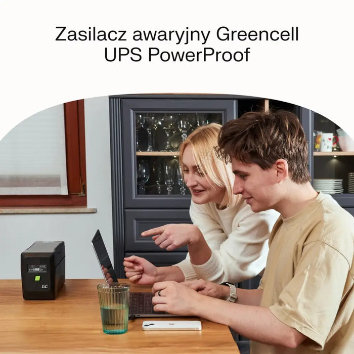Green Cell uninterruptible power supply (UPS) Line-Interactive 1 kVA 600 W 4 AC outlet(s) - UPSZSI-UPS<<<Emergency