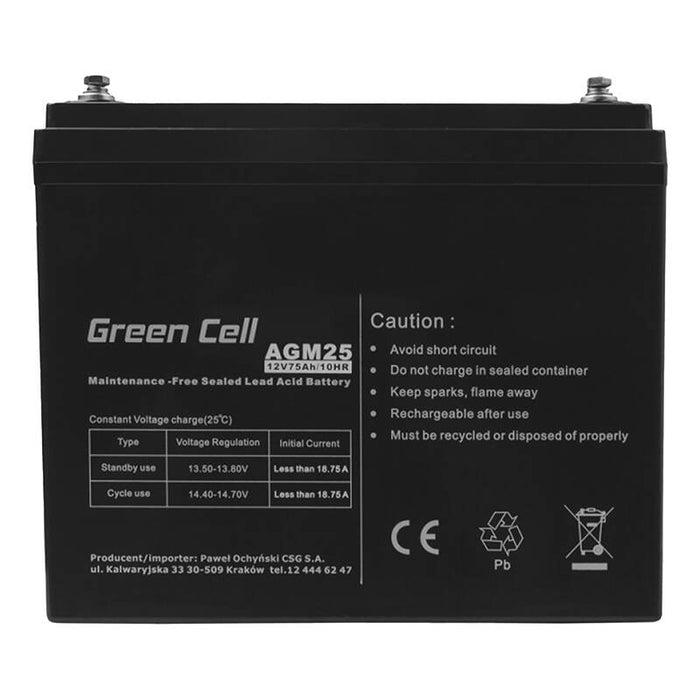 Green Cell AGM25 UPS battery Sealed Lead Acid (VRLA) 12 V 75 Ah