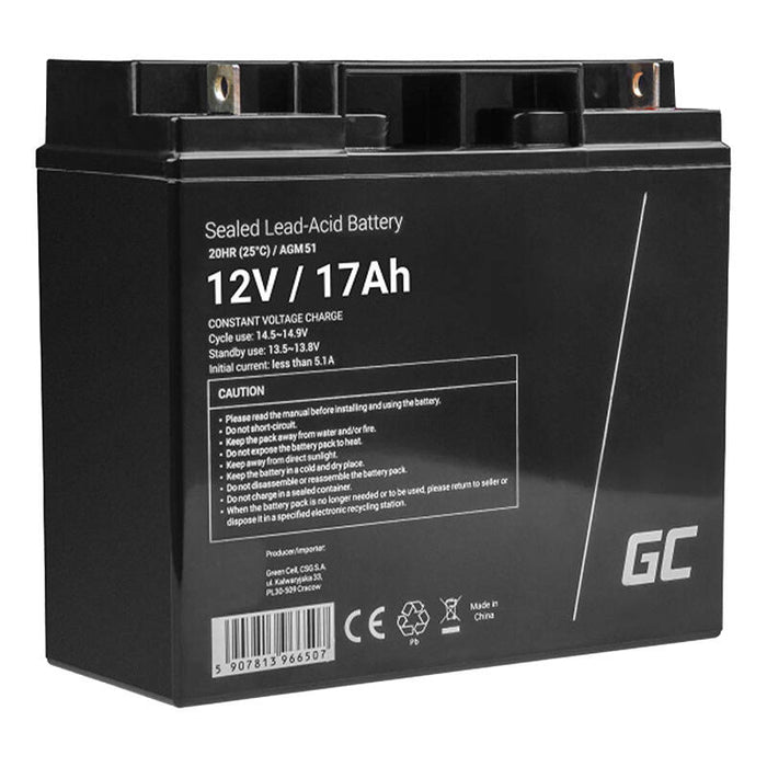 Green Cell AGM51 vehicle battery Sealed Lead Acid (VRLA) 17 Ah 12 V