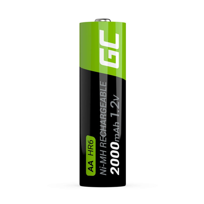 Green Cell Rechargeable Batteries Sticks 4x AA HR6 2000 mAh