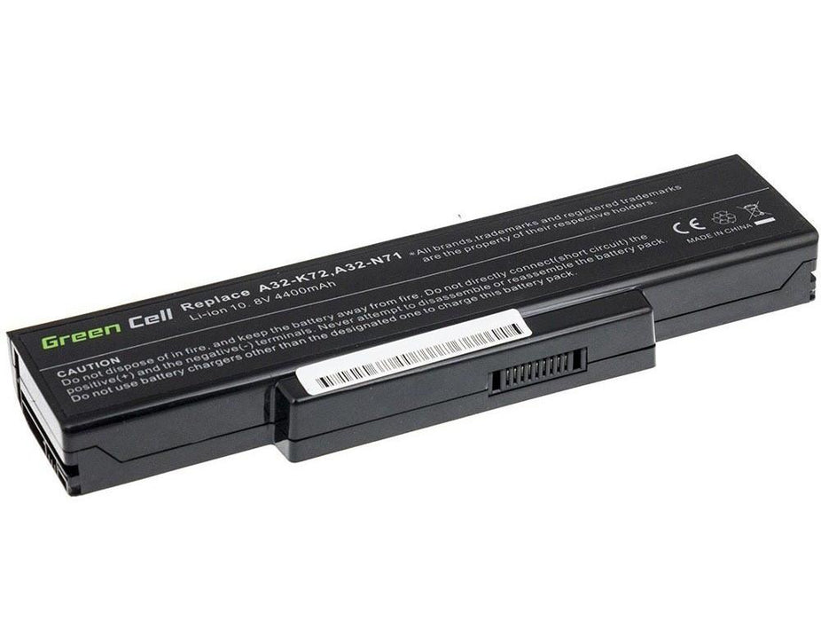 Battery for laptop GREEN CELL, Asus N71 K72 K72J K72F K73SV N71 N73 N73S N73SV X73S, 10.8V, 4400mAh