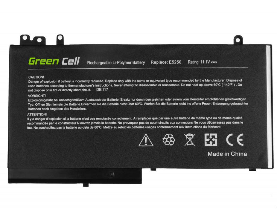 Laptop battery GREEN CELL, Dell Latitude 12 5250 E5250 14 E5450 15 E5550 11 3150 3160 RYXXH 11.1V 2900mAh