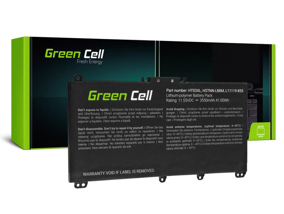 GREEN CELL Laptop Battery, HP 250 G7 G8 255 G7 G8 240 G7 G8 245 G7 G8 470 G7, HP 14 15 17, HP Pavilion 14 15 HT03XL L11119-855 11.55V 3400mAh