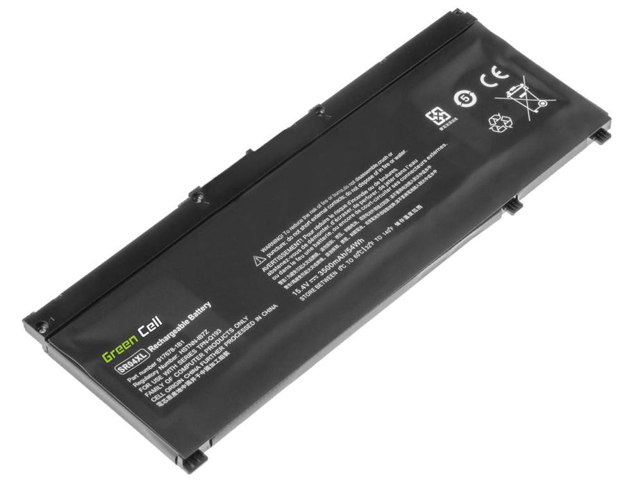 HP Omen 15-ce000ng Laptop Battery; Pavilion 15-CE015DX SR04XL LiPo 15.4V 3500mAh GREEN CELL