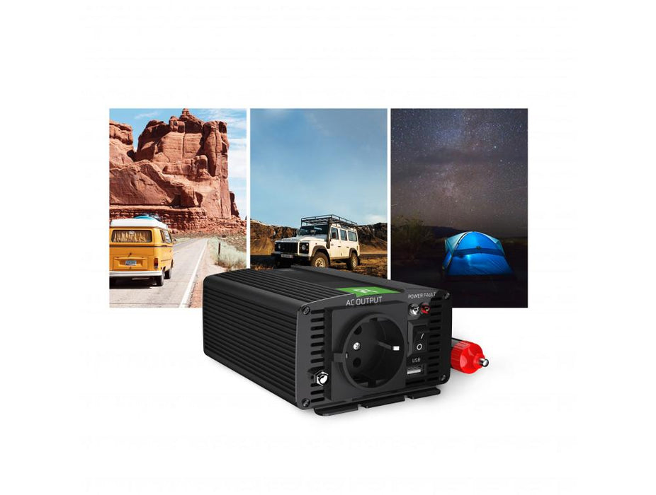 Inverter GREEN CELL, 12/220V, DC/AC, 150W/300W, Pure sine wave