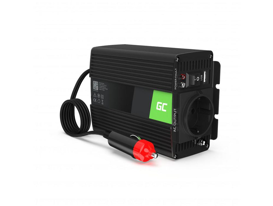 Inverter GREEN CELL, 12/220V, DC/AC, 150W/300W, Pure sine wave