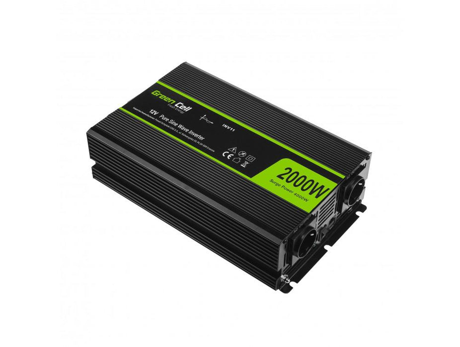 Inverter GREEN CELL, 12/220V, DC/AC, 2000W/4000W, Pure sine wave