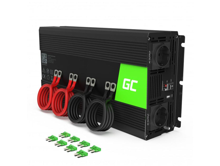 Inverter GREEN CELL, 12/220V, DC/AC, 3000W/6000W, Modified sine wave