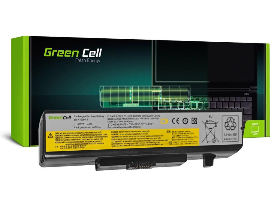 Battery for laptop GREEN CELL, Lenovo Y480 V480 Y580 G500 G505 G510 G580 G585 G700 IdeaPad Z580 P580, 11.1V, 4400mAh