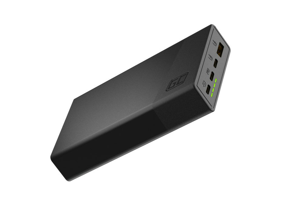 Power Bank Green Cell, PBGC03S, PowerPlay 20000mAh, 22.5W (czarny)