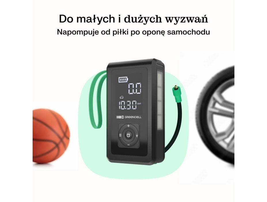 Green Cell CJSGC03 power bank Lithium-Ion (Li-Ion) 8000 mAh Black, Light Green