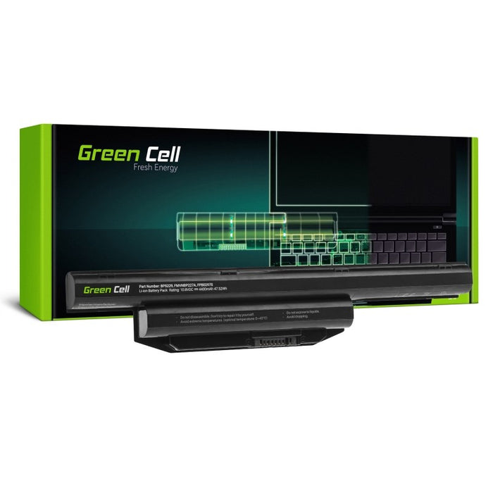 Battery for laptop GREEN CELL, Fujitsu LifeBook A514, A544, A555, AH544, AH564, E547, E554, E733, E734, E743, E744, E746, E753, E754, S904, 10.8V, 4400mAh