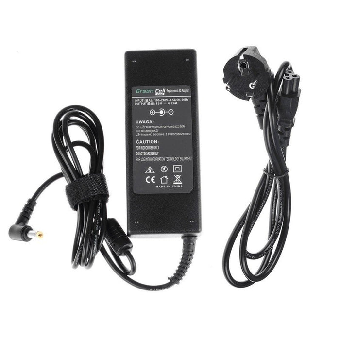 Laptop power supply GREEN CELL, PRO Charger / AC Adapter 19V 4.74A 90W for Acer 5.5mm- 1.7mm