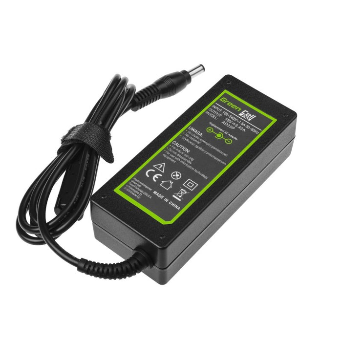 Laptop power supply GREEN CELL, PRO Charger / AC Adapter 19V 3.42A 65W for Asus R510C R510L R556L X550C X550L Toshiba Satellite C650 L750 5.5mm-2.5mm