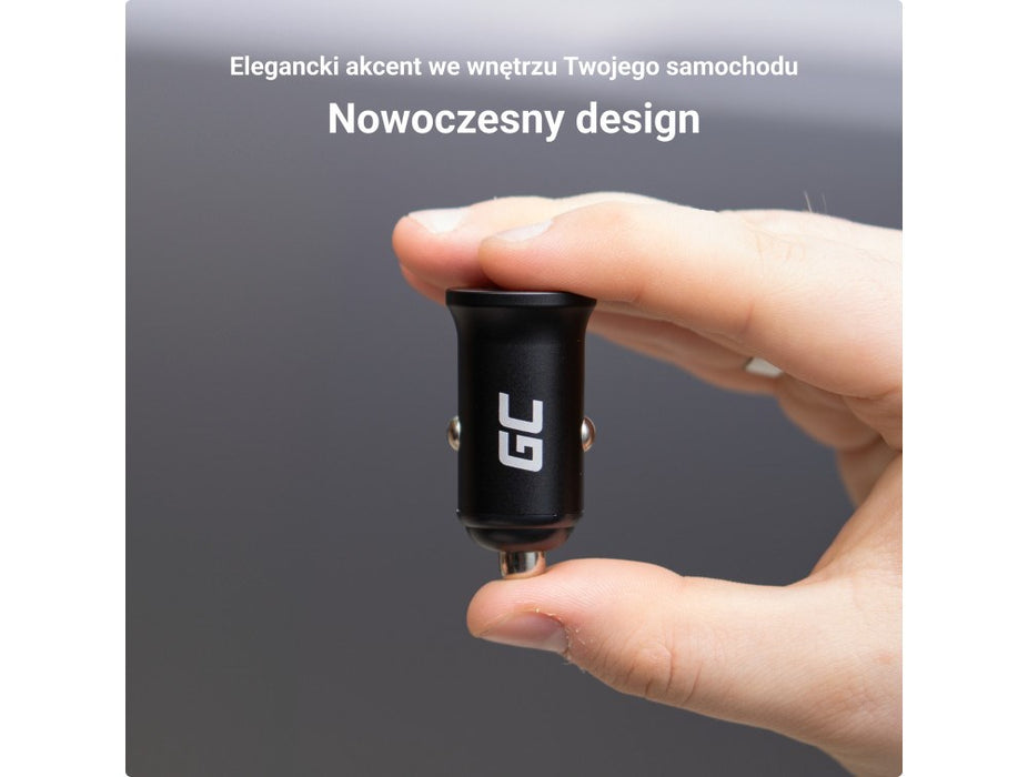 Green Cell GC PowerRide Nano38 38W 6A 1x USB-C 1x USB-A car charger
