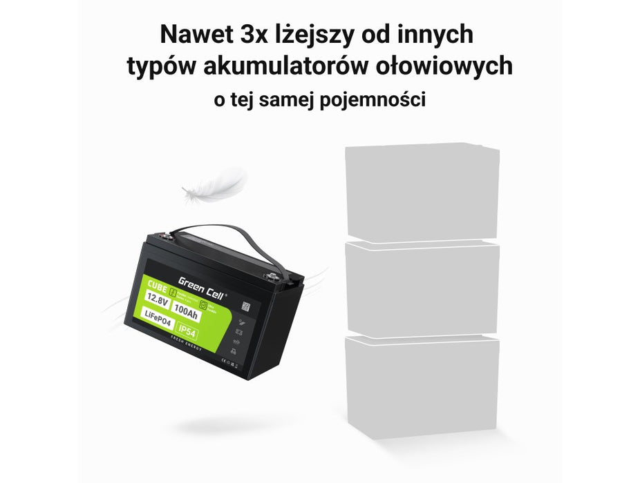 Green Cell LFPGC12V100AH UPS battery Lithium Iron Phosphate (LiFePO4) 12.8 V 100 Ah