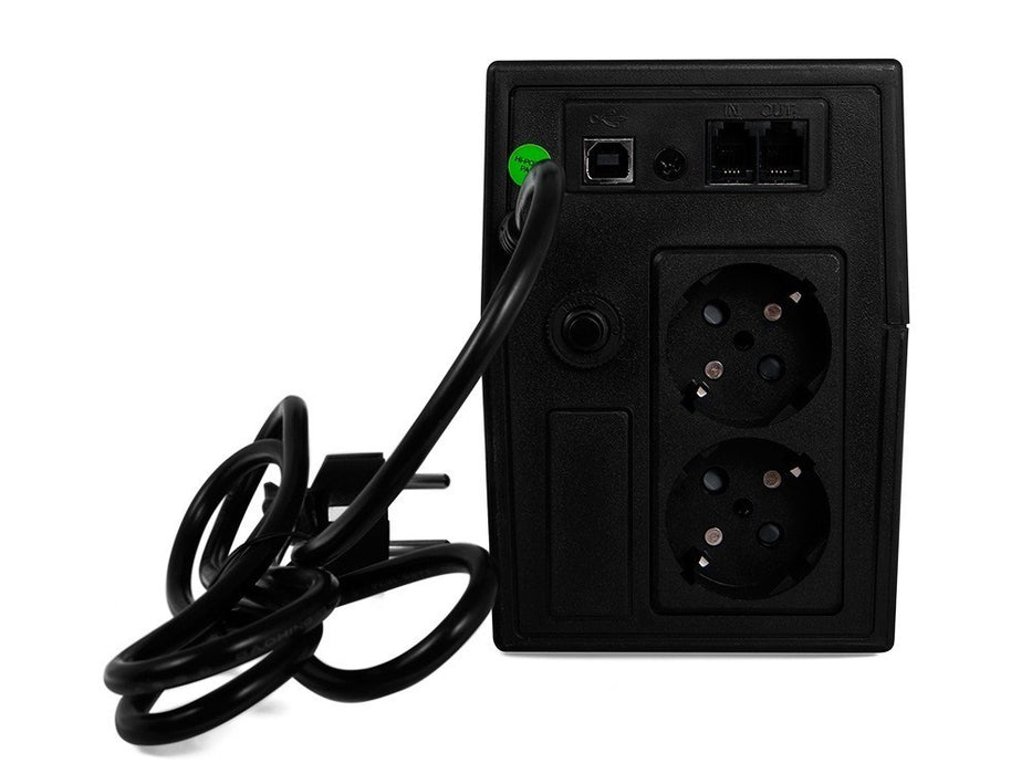 Green Cell UPS01LCD uninterruptible power supply (UPS) Line-Interactive 0.6 kVA 360 W 2 AC outlet(s)