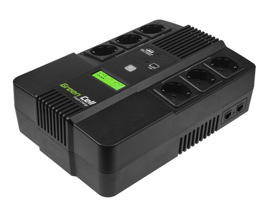 Green Cell AiO 800VA LCD Line-Interactive 0.8 kVA 480 W 6 AC outlet(s)
