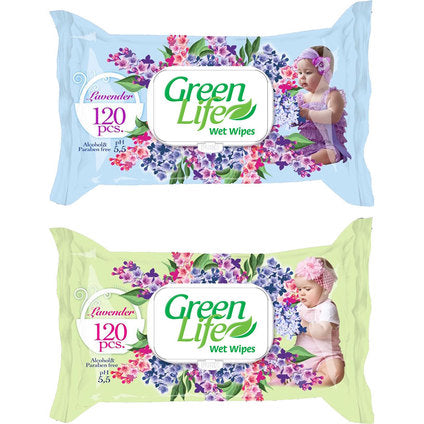 BABY WET TOWELS 120PCS. GREEN LIFE