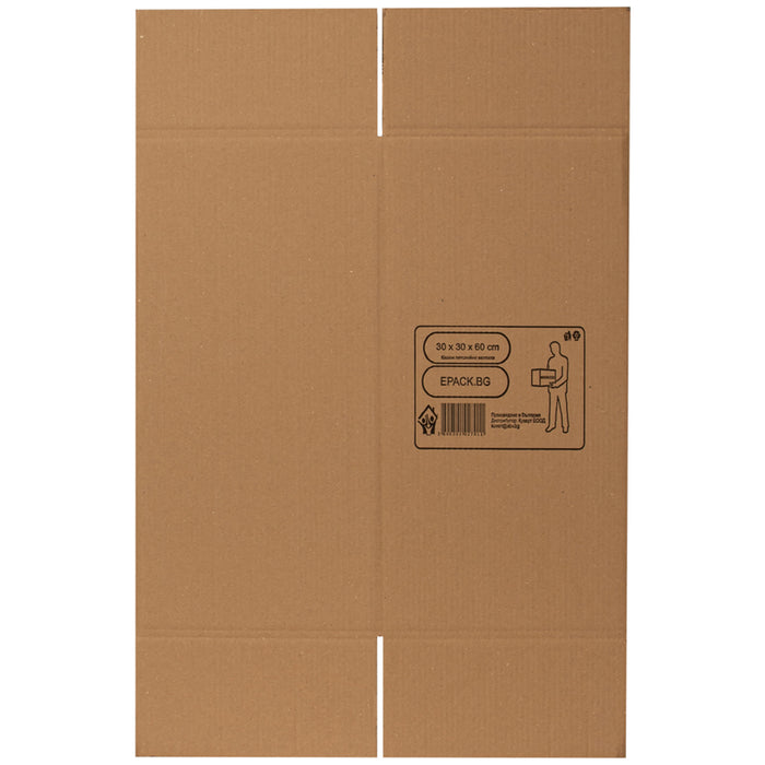 MOVING CARTONS FIVE-LAYER CORRUGATED CARDBOARD 30X30X60 CM GREEN WAY