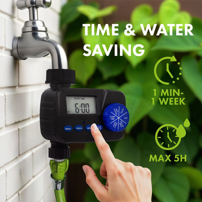 GreenBlue electronic irrigation controller, programmer, 2x1.5V AA power supply, GB390