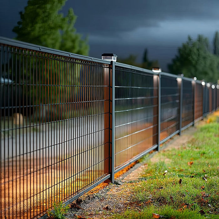 GreenBlue GB128 LED Fence Post Solar Lamp 100*100 with Dusk Sensor