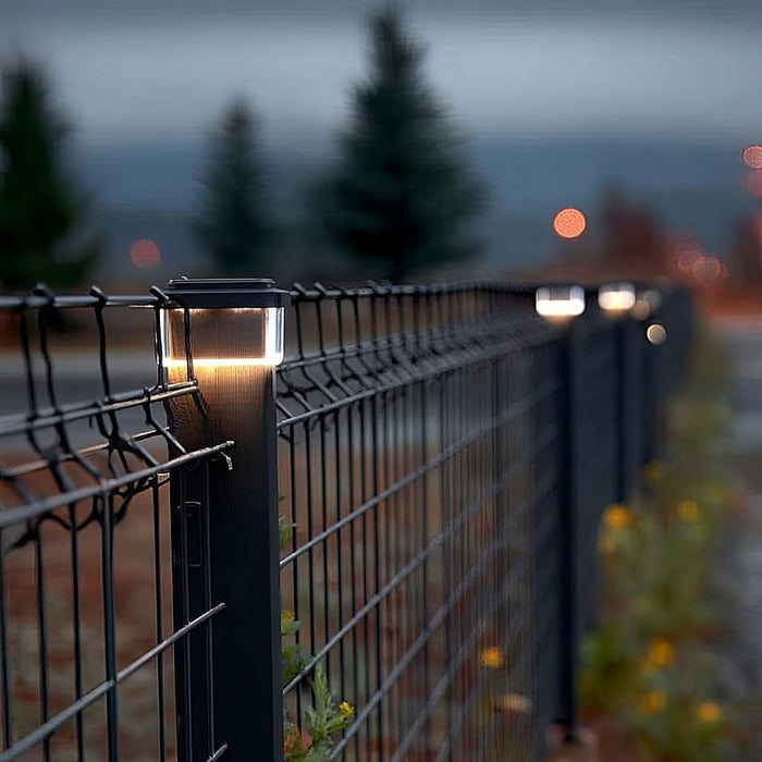GreenBlue Solar LED Post Light, 80x80mm, Envelope-Shaped Canopy, 3200K, GB127 WW