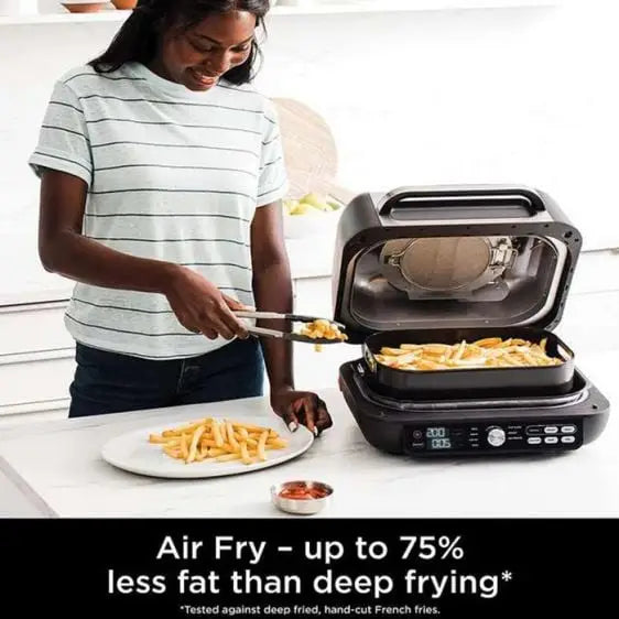 Grill NINJA Foodi MAX Pro Health Grill Flat Plate & Air Fryer AG651 - Здравословно хранене<<<Малки