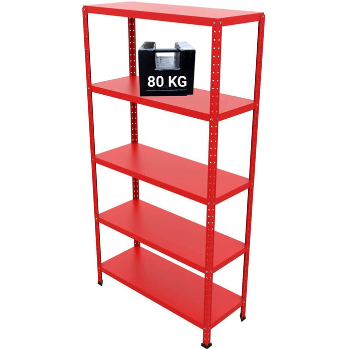 METAL RACK GRIMA 187X100X40 CM. RED