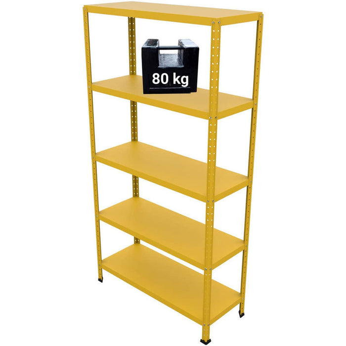METAL RACK GRIMA 187X100X40 CM. YELLOW