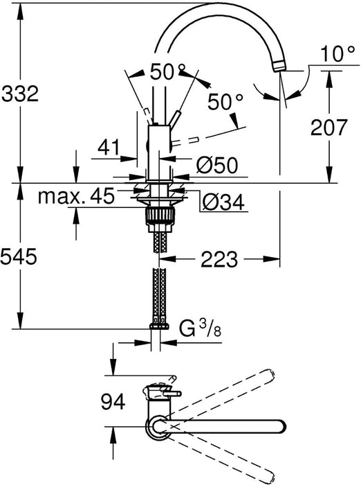 STANDING KITCHEN MIXER START CLASSIC