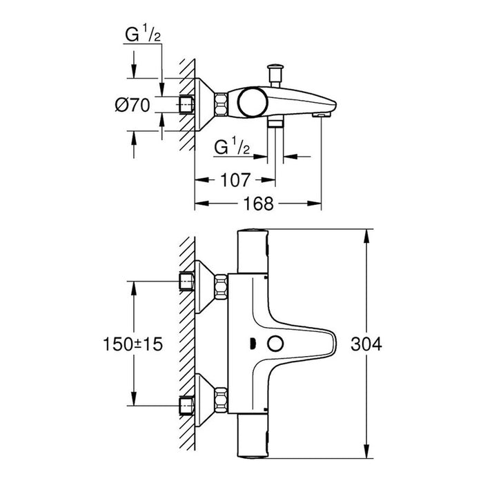 THERMOSTAT MIXER GROHE PRECISION START