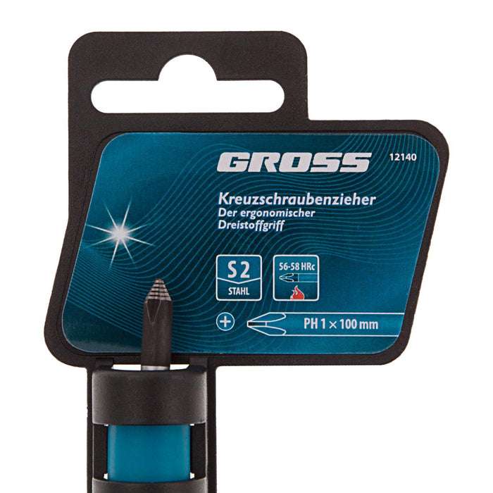 CROSS SCREWDRIVER PH1 100MM GROSS