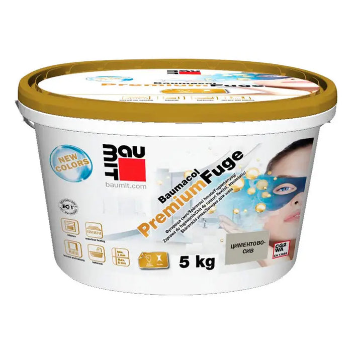 GROUTING MIXTURE BAUMACOL PREMIUM BAUMIT CEMENT GRAY - Фуги<<<Лепила за плочки фуги силикони и