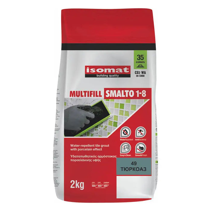 GROUTING MIXTURE FOR INTERNAL AND EXTERNAL USE ISOMAT MULTIFILL TURQUOISE 49 - Фуги<<<Лепила за плочки фуги силикони и