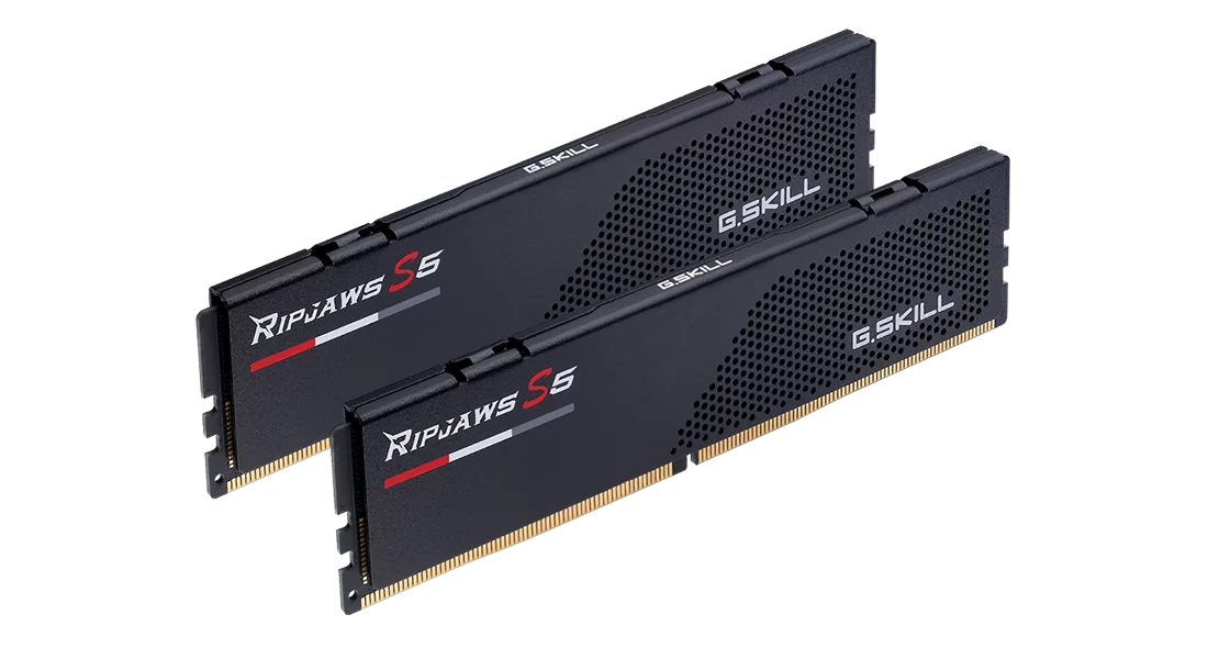Memory G.SKILL Ripjaws S5 Black 64GB(2x32GB) DDR5 6000MHz CL30 F5-6000J3040G32GX2-RS5K, Intel XMP