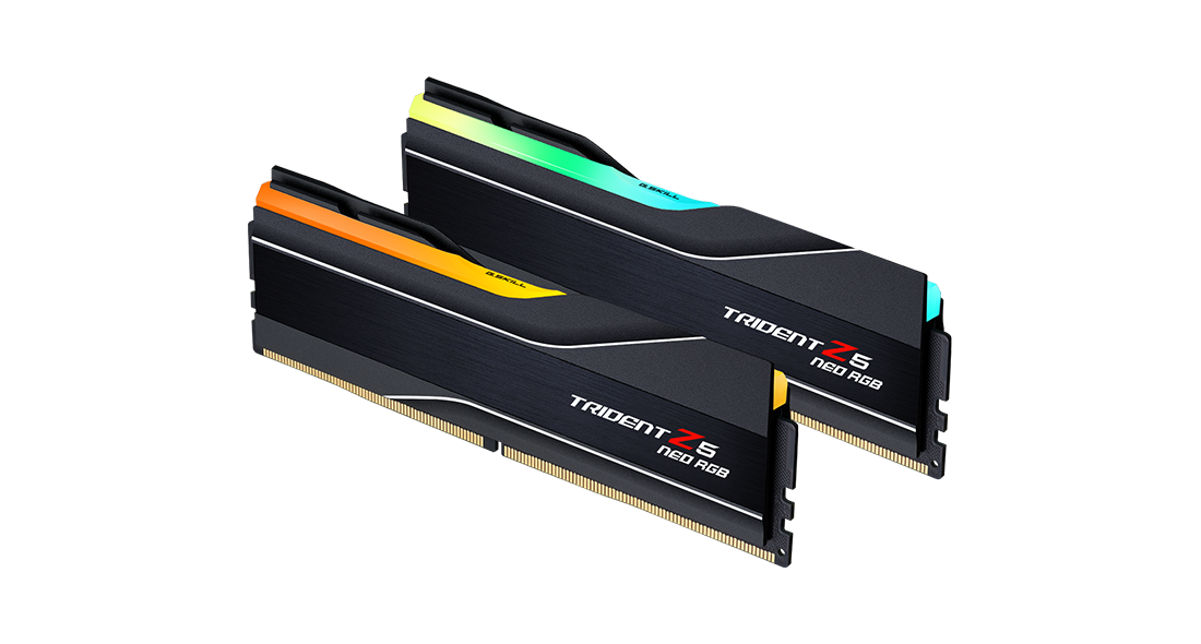 Memory G.SKILL Trident Z5 Neo RGB Black 64GB(2x32GB) DDR5 6000MHz F5-6000J3040G32GX2-TZ5NR