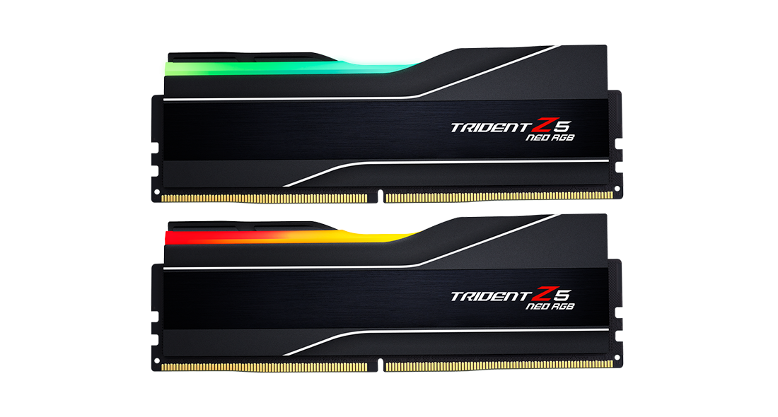 Memory G.SKILL Trident Z5 Neo RGB Black 64GB(2x32GB) DDR5 6000MHz F5-6000J3040G32GX2-TZ5NR