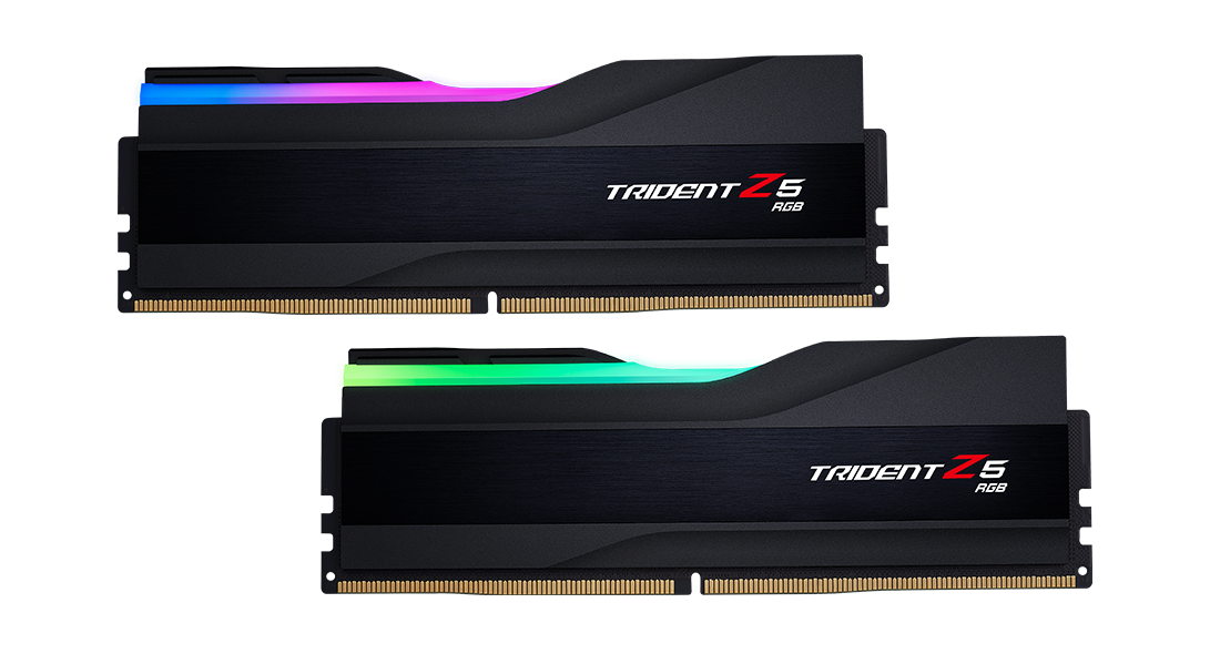 Memory G.SKILL Trident Z5 RGB Black 64GB(2x32GB) DDR5 6400MHz Intel XMP F5-6400J3239G32GX2-TZ5RK