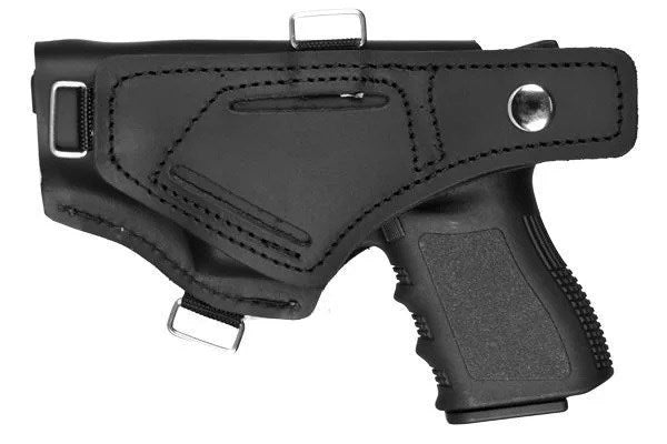 Leather holster for Glock 19 pistol