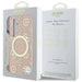 Guess 4G Background Gold Electroplated Peony Pattern MagSafe case for Samsung Galaxy S25 pink - Cell phone cases