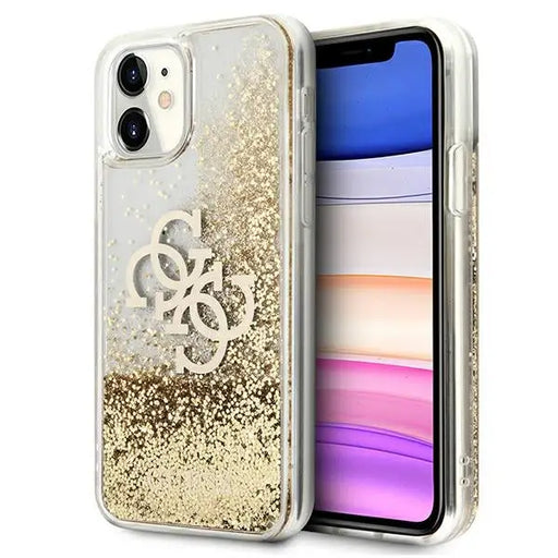 Guess 4G Big Liquid Glitter case for iPhone 11 6.1’’ / Xr - gold - Cell phone cases and covers<<<HurtelXML