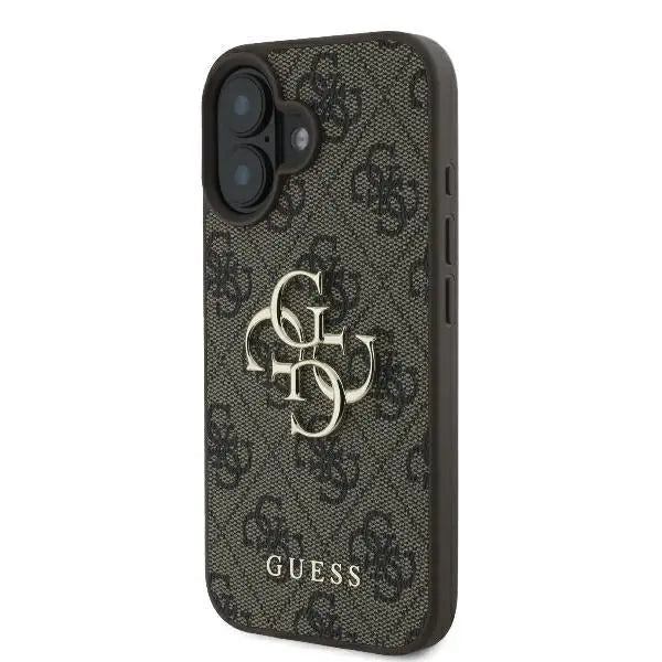Guess 4G Big Logo Case for iPhone 16 - Brown - Cell phone cases and covers<<<HurtelXML