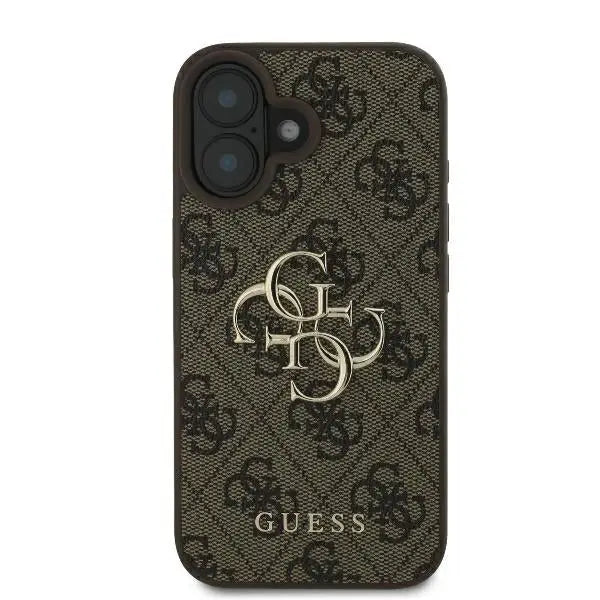 Guess 4G Big Logo Case for iPhone 16 - Brown - Cell phone cases and covers<<<HurtelXML