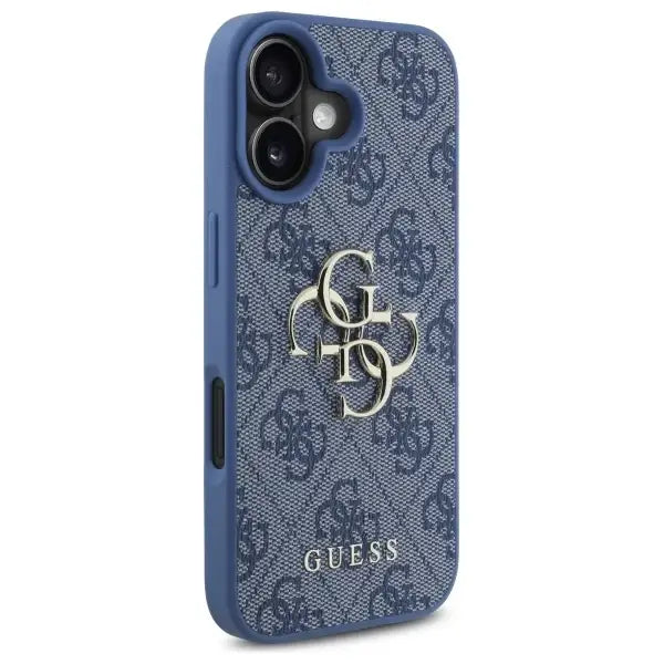 Guess 4G Big Logo iPhone 16 Case - Blue - Cell phone cases and covers<<<HurtelXML