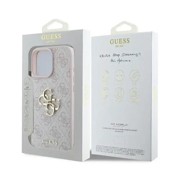 Guess 4G Big Logo iPhone 16 Pro Case - Pink - Cell phone cases and covers<<<HurtelXML